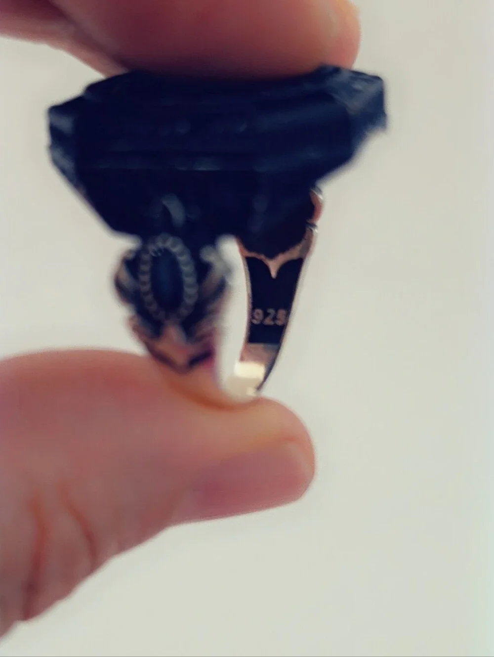 Unisex Estate Spinel Gemstone Ring Sterling Silver 925